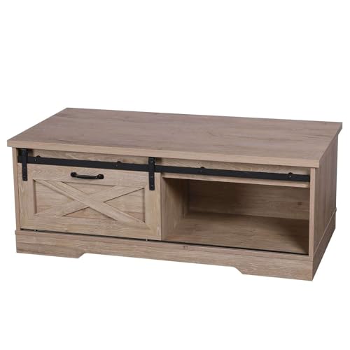 Urban Living Table Basse New York 1 Porte coulissante - Marron