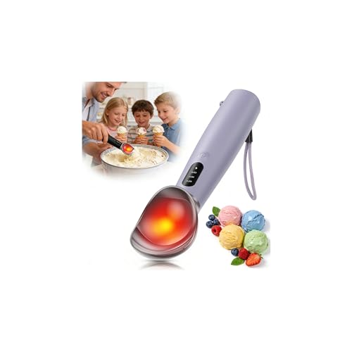 Heated Ice Cream Scoop Rechargeable, 3-Speed Electric Warming Ice Cream Scooper with LED Display, Heats to 160°F for Hard Ice Cream and More, Easy for Seniors & Kids, IP67 Waterproof, Easy to Clean by OddPaddle - Used condition - US$22.01