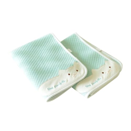 ifundom ポータブルベビーマット おむつ替えマット ベビースリーピングコットンパッド おむつ替えパッド 綿おむつライナーマット おむつマット Light Green