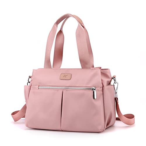 Opiniones de Bolsas de Tela para Dama del mes. 42 DOURR Hobo Bolso bandolera de para mujer, con múltiples compartimentos, Bolsas Cruzadas Ligero (Nailon Rosado, Medio)