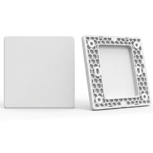 Lote de 2 tapas de enchufe de pared de 86 mm, placas en blanco con tornillos, tapa de enchufe eléctrico y tapa de interruptor de pared para agujeros en cajas o enchufes planos no utilizados, placas de