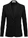 Kelyaa Womens One Button Blazer Casual Open Front Long Sleeve Suit Jackets Business Work Office Blazers with Pockets Black