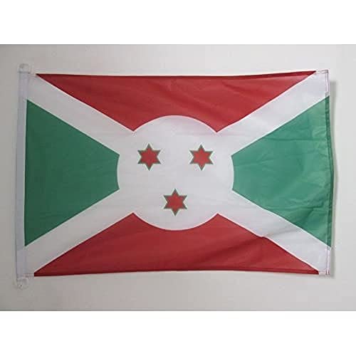 AZ FLAG, Burundi Flag, 2x3 Ft, For Outdoor, Burundian Banner Knitted Polyester with Two Plastic Rings, Fade Resistant