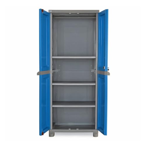 Image of Nilkamal Freedom Big 1 (FB1) Plastic Wardrobe for Storage|3-Year Warranty|Clothes Organizer|Shelves|Cupboard|Almirah for Home, Living Room, Bed Room|Adult & Kids|Deep Blue and Grey