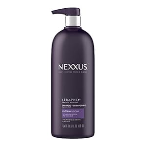Nexxus Keraphix Shampoo With ProteinFusion for Damaged Hair Keratin Protein, Black Rice, Silicone-Free 33.8 oz