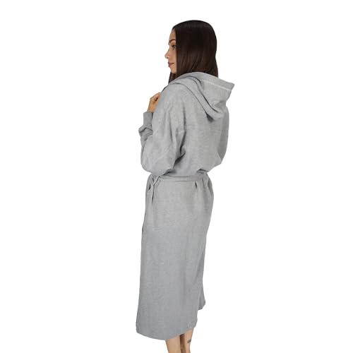 Mansfield Unisex Hooded Sweatshirt Cotton Polyester Blend Spa Robe Bath Robe, Grey2