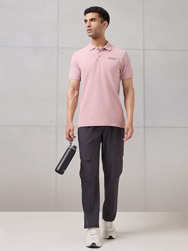 Image of TECHNOSPORT Men's Regular Fit Active Out Cargo Track Pants with UPF50+, Quick Dry for Gym, Sports & Regular Use