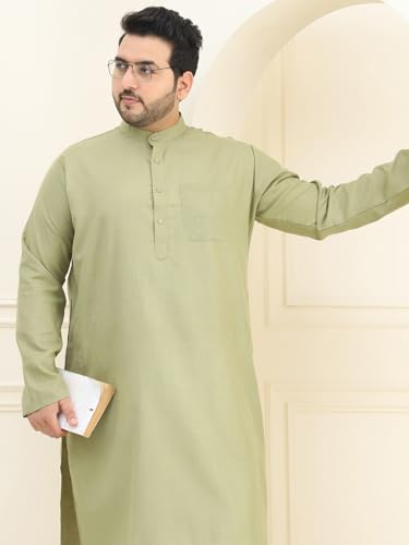 Image of SOJANYA Plus (Since 1958) Men's Jacquard Silk Self Design Only Long Kurta