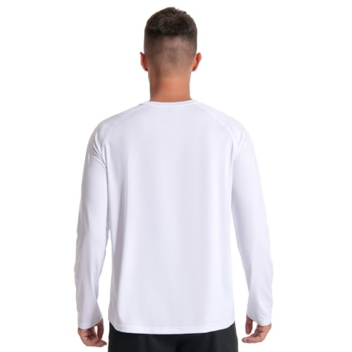 Men's UPF 50+ Long Sleeve Loose-Fit Lightweight Sun Protection Fishing Hiking Running UV Shirt Rash Guard2