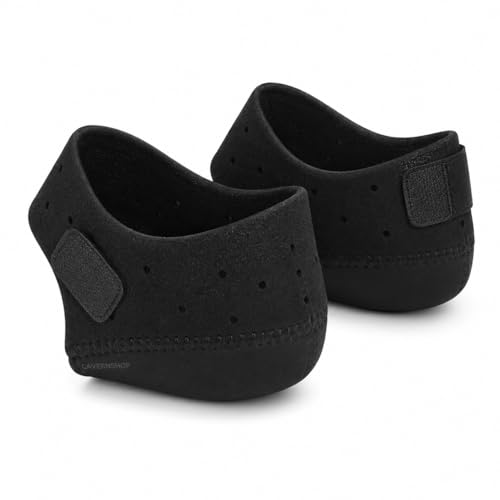 Image of Silicone Gel Heel Cups, Black, Men & Women | Soft Heel Cushion Pads, Breathable Design, Adjustable Heel Protector Support, For Daily Wear, Walking, Shoes & Foot Comfort
