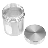 POPETPOP Contenedor de Almacenamiento de Acero Inoxidable Tanque Resistente con Tapa Transparente Caja para Alimentos Té y Práctico para Cocina y Despensa
