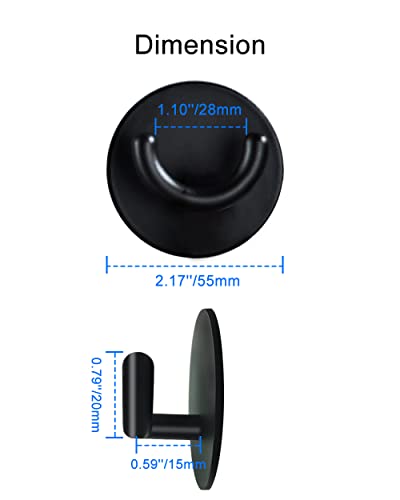 Qiiaoo 4 Pack Adhesive Hooks Heavy Duty, Waterproof Aluminum Alloy Wall Door Hooks Mount For Bathroom Bedroom Shower Stall, Hanging Clothes Coat Hat Bag Towel Robe Dressing Gowns Headset #TOP3