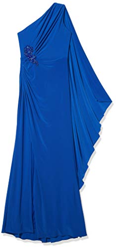 Adrianna Papell Women's ONE Shoulder Jersey Gown, Blue Sapphire, 14