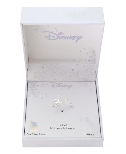 Disney Mickey Mouse Love Ring Silver Adjustable, Dainty Valentine's Day - image 4