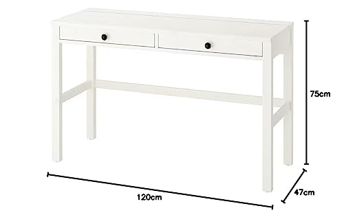 Image of HEMNES Desk with 2 Drawers, White Stain, 120x47 cm (47 1 /4x18 1 /2 inch)