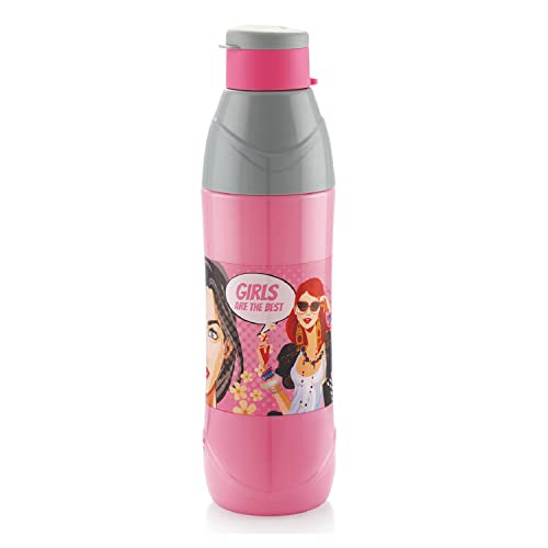 Image of CELLO Puro Trends 900 | Insulated Water Bottle | 690ml, Pink & Grey With Free Unomax Ultron 2x Ball Pen