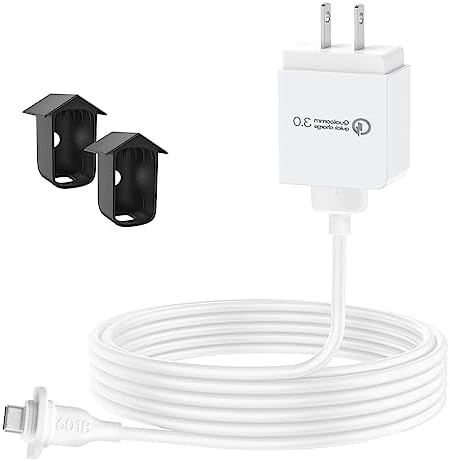 XLTTYWL Waterproof Eufycam 3C Skin with 30ft USB C Extension Cable and Quick Charger 3.0 Power Adapter