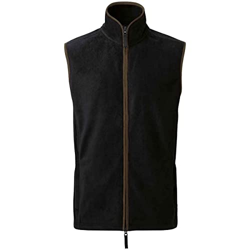 Premier - Artisan fleece gilet - Black/Brown - XL