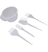 Hair Dyeing Brushes and Bowl Set, 5 Pieces Mixing Bowl Salon Hair Dyeing Dyeing Kit Ergonomic Des...