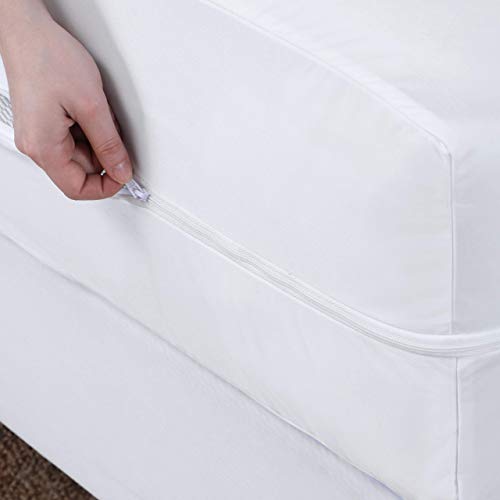 Guardmax Zippered Mattress Protector - 100% Waterproof Mattress Encasement, Ultra Soft & Breathable Mattress Cover - Protects Mattresses from Dirt Dust & Dander (Twin - 39x75x9'')… - Thumbnail 3