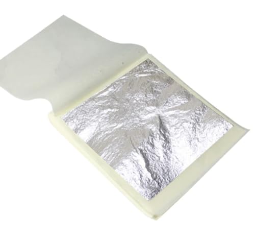 Image of Silver Leaves 99.9% Pure (Chandi Ka Vark) for Sweets, Mithai, Cakes - 15 Sheets (6x4 inch) FSSAI Certified for Indian Sweets, Bakery & Cosmetics