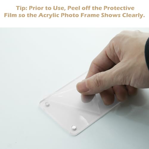 Image of 4Pcs Acrylic Magnetic Personalized Photo Holder, Car Accessories Car Photo Holder Car Visor Clip, Personalized Car Picture Frame, Suitable for Adding Family or Personal Photos