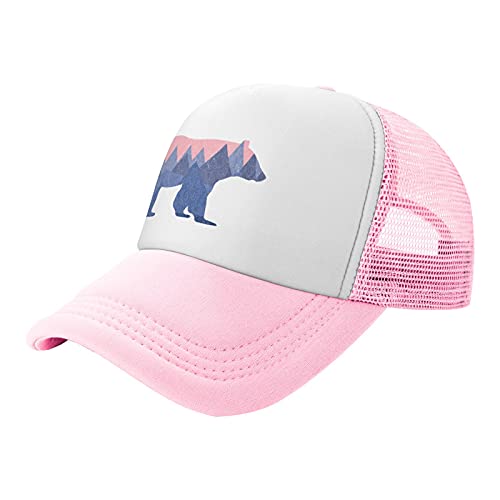 Waldeal Bear Mountain Youth Toddler Mesh Hats Boy And Girls Baseball Trucker Caps Pink #TOP6