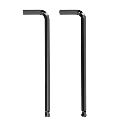 Kesiku Long Arm Metric Allen Key, 10mm Ball End Small Alan Hex Key Set L Shape Hexagon Wrenches CR-V Repairing Tool for Home Maintenance DIY, 2pc