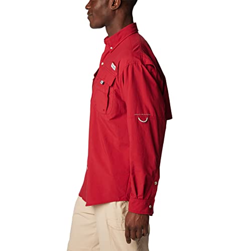 Image of Columbia Men's Bahama II Long Sleeve Shirt, Beet, XX-Small