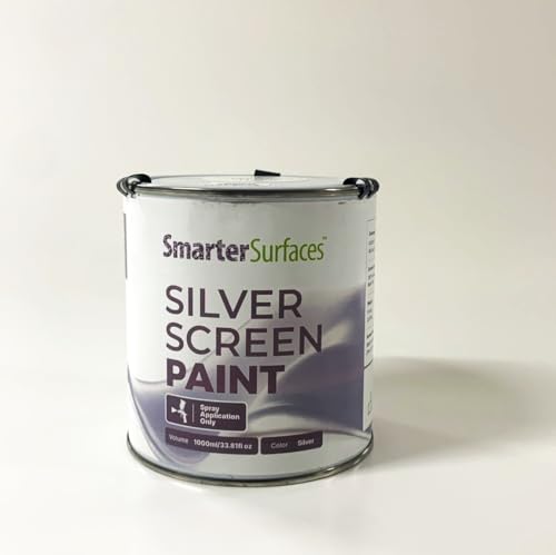 Smarter Surfaces 3D Projektionsleinwand Farbe Silber 4,5m² (Sprühauftrag) 3D Projektionen für Heimkino, Museen und Veranstaltungsräume | Für 3D u