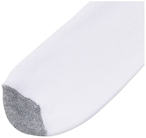 Fruit of the Loom Women's 6 Pack No Show Socks, White/Grey, Shoe Size: 8-122