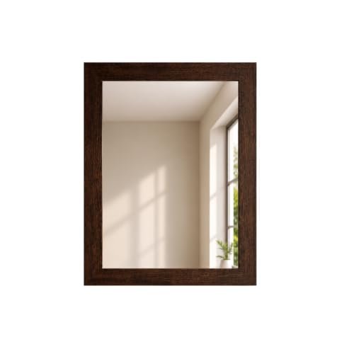 Image of Creative Arts n Frames Wall Decor Hand Crafted Wooden HD Wall Mirror Panel for Living Room Bedroom Lobby Modern Wall Decor Home Decor Items (Regular Chocolate 10X14 inch Framed HD Mirror)