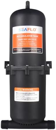 LIGHTEU®, Seaflo DC 12 V 4,3 l/min 2,4 bar 2-komorowa pompa membranowa ciśnieniowa, 21 s, do zastosowań morskich, łodzi, jachtów, przyczep kempingowych, ogrodu