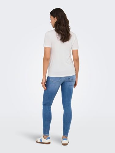 Upim, T-Shirt Con Strass Donna, Unisex, Bianco, Taglia: L - 4
