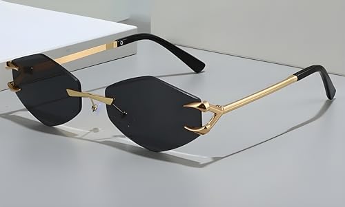 Image of RICHORS Unisex Light Weight Sunglasses Rectangular Inspired By Mc Stan Bigg Boss Winner 16 (Black Sunglass),Non-Polarized