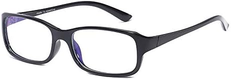 QECEPEI Classic Rectangle Eyewear Frame Blue light Blocking Full Rim Non-prescription Clear Lens Glasses(Black)