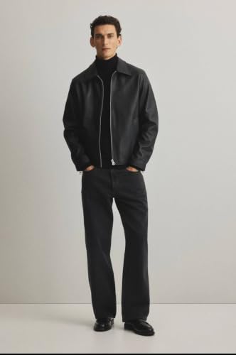 Generic Black Leather Jacket for Men - Image 3