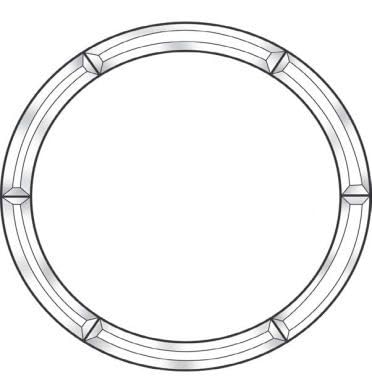 20"& 17" Diameter Exquisite Clear Glass Circle Bevel Cluster EC272