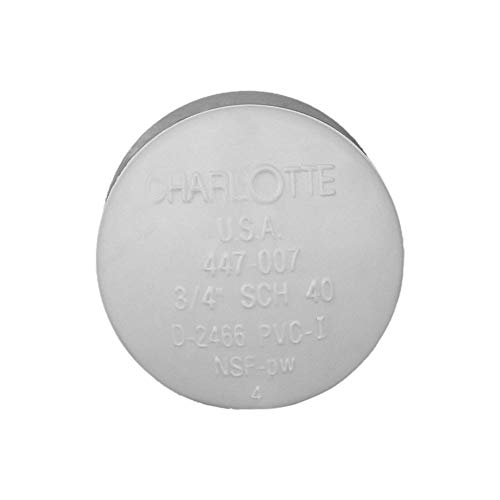 Charlotte Pipe 3/4 Sch 40 Cap Socket Contractor Pack Pressure (10 Unit Bag) #TOP1