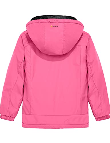 Image of GEMYSE Girl's Waterproof Ski Snow Jacket Hooded Fleece Lined Windproof Winter Jacket