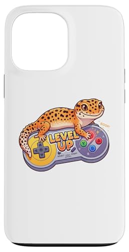 Leopard Gecko Playing Video Game Lizard & Reptiles Gamers �X�}�z�P�[�X iPhone 13 Pro Max �p