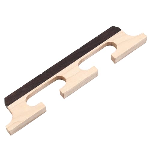 Piutouyar 5 String Banjo Bridge, Wooden Banjo Bridge Parts Replacement Ebony and Maple Banjo Bridge...