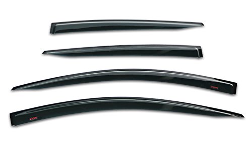 C&C Car Worx Wv-16P-Tf Aftermarket Set Of 4 Tape-On Outside-Mount Side Window Visor Rain Guard Deflectors Compatible With 2016 Toyota Prius Xw50 #TOP5