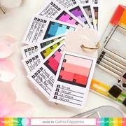 Waffle Flower Combo Swatch Stamp Set - 1-5/8" Square Swatch With Lines For Recording Media Properties Pre-Configured On 1 Photopolymer Clear Stamp #TOP3