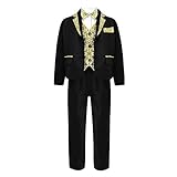 5Pcs Kinder Anzug Jungen Gentlemen Party Bekleidungsset für Bühnenperformance Hochzeit Hose Pianist Performance Kostüm