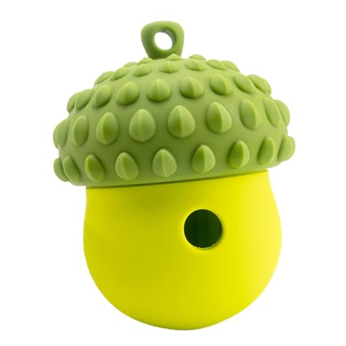Training Treat Toys, Acorn Shape Dog Food Dispenser, Size 9.5x9.5x12.5cm, Training Toy Teeth, Interactive Dog Ball for Boredom B