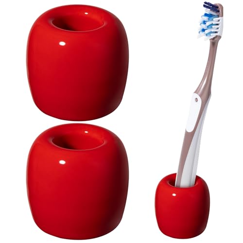 MIOBER �Z���~�b�N���u���V�z���_�[ �o�X���[���p �������ꂽ���u���V�z���_�[ ���u���V�X�^���h ���u���V�z���_�[ �|�[�^�u���o�X���[���A�N�Z�T���[�I�[�K�i�C�U�[ ���b�h 2�p�b�N -