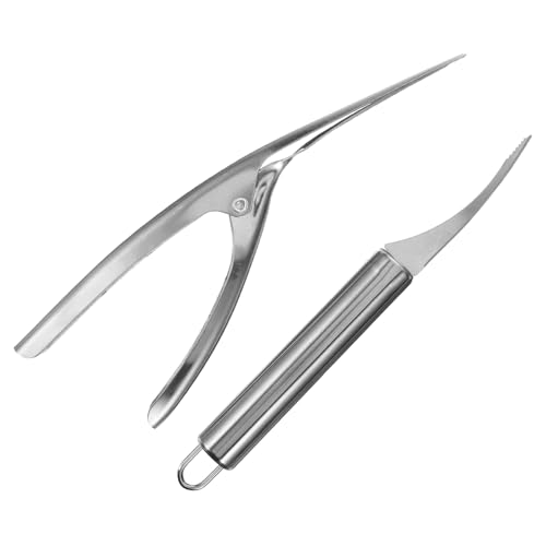 DEARMAMY Sbucciatore Gamberetti in Acciaio Inossidabile Attrezzo Pulizia Gamberi Compatto e Leggero per Uso Quotidiano in Cucina Rimuovi Facile e Veloce la Linea del Gambero