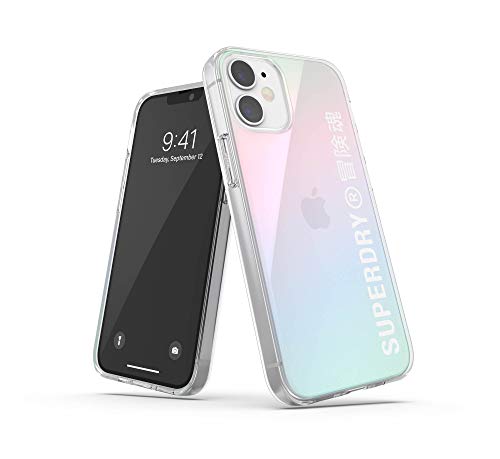 Superdry Coque de Protection Transparente pour iPhone 12 Mini 5.4, holographique