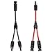 Produktbild URAQT Solarkabel Y Verteiler, 1 Paar 4 mm² Solarkabel Y Solar Cable Wasserdicht Y Splitter 12AWG Plug & Play Solar Verteiler Stecker Solar Cable Y Splitter MMF+FFM für Parallel Photovoltaik Verbindung